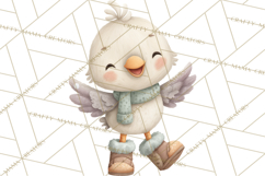 Cute Winter Farm Animals PNG, Cozy Snowy Animal Clipart Product Image 5