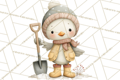 Cute Winter Farm Animals PNG, Cozy Snowy Animal Clipart Product Image 5