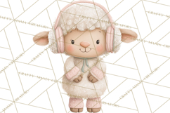 Cute Winter Farm Animals PNG, Cozy Snowy Animal Clipart Product Image 5