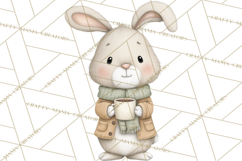 Cute Winter Farm Animals PNG, Cozy Snowy Animal Clipart Product Image 3