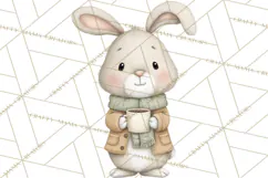 Cute Winter Farm Animals PNG, Cozy Snowy Animal Clipart Product Image 3
