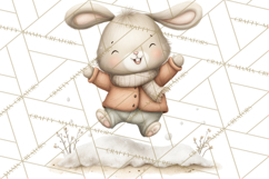 Cute Winter Farm Animals PNG, Cozy Snowy Animal Clipart Product Image 3