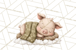 Cute Winter Farm Animals PNG, Cozy Snowy Animal Clipart Product Image 4