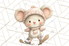 Cute Winter Farm Animals PNG, Cozy Snowy Animal Clipart Product Image 3