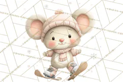 Cute Winter Farm Animals PNG, Cozy Snowy Animal Clipart Product Image 3