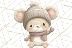 Cute Winter Farm Animals PNG, Cozy Snowy Animal Clipart Product Image 2