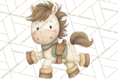 Cute Winter Farm Animals PNG, Cozy Snowy Animal Clipart Product Image 3