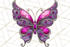 Gemstone Valentine Butterflies Red Pink Jewel Wings Clipart Product Image 2
