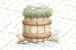 Cute Winter Farm Animals PNG, Cozy Snowy Animal Clipart Product Image 5