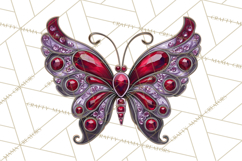 Gemstone Valentine Butterflies Red Pink Jewel Wings Clipart Product Image 4