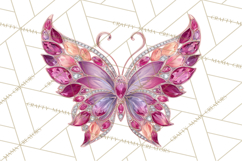 Gemstone Valentine Butterflies Red Pink Jewel Wings Clipart Product Image 4