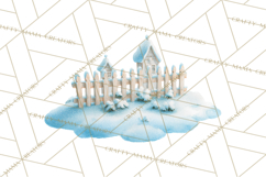 Chubby Winter Fairy PNG, Miniature Watercolor Winter Fairies Product Image 3