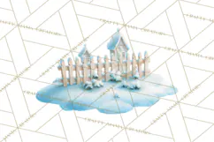 Chubby Winter Fairy PNG, Miniature Watercolor Winter Fairies Product Image 3
