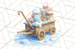 Chubby Winter Fairy PNG, Miniature Watercolor Winter Fairies Product Image 2