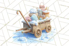 Chubby Winter Fairy PNG, Miniature Watercolor Winter Fairies Product Image 2