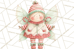 Chubby Winter Fairy PNG, Miniature Watercolor Winter Fairies Product Image 4