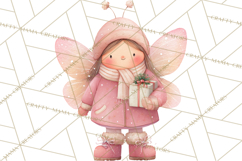 Chubby Winter Fairy PNG, Miniature Watercolor Winter Fairies Product Image 3