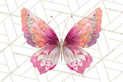 Gemstone Valentine Butterflies Red Pink Jewel Wings Clipart Product Image 2