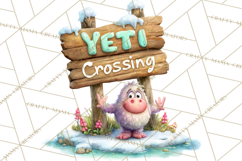 Snow Monster Clipart PNG Cute Winter Yeti Frost Gnome Art Product Image 3