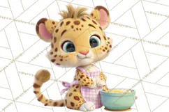 Winter Safari Baby Animals Clipart PNG Cute Holiday Clip Art Product Image 5