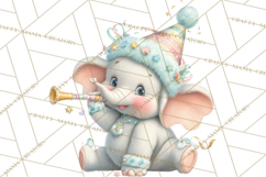 Winter Safari Baby Animals Clipart PNG Cute Holiday Clip Art Product Image 3