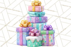 Winter Safari Baby Animals Clipart PNG Cute Holiday Clip Art Product Image 3