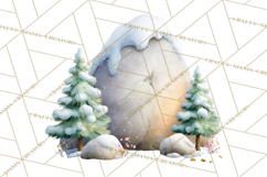 Snow Monster Clipart PNG Cute Winter Yeti Frost Gnome Art Product Image 2