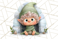 Snow Monster Clipart PNG Cute Winter Yeti Frost Gnome Art Product Image 3