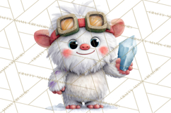 Snow Monster Clipart PNG Cute Winter Yeti Frost Gnome Art Product Image 5