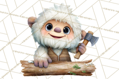 Snow Monster Clipart PNG Cute Winter Yeti Frost Gnome Art Product Image 5
