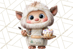 Snow Monster Clipart PNG Cute Winter Yeti Frost Gnome Art Product Image 2