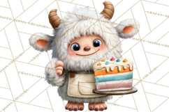 Snow Monster Clipart PNG Cute Winter Yeti Frost Gnome Art Product Image 3