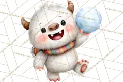 Snow Monster Clipart PNG Cute Winter Yeti Frost Gnome Art Product Image 4