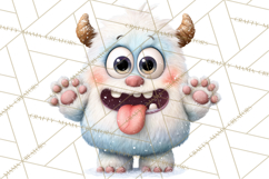 Snow Monster Clipart PNG Cute Winter Yeti Frost Gnome Art Product Image 4