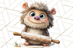 Snow Monster Clipart PNG Cute Winter Yeti Frost Gnome Art Product Image 2