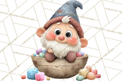 Snow Monster Clipart PNG Cute Winter Yeti Frost Gnome Art Product Image 3