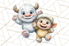 Snow Monster Clipart PNG Cute Winter Yeti Frost Gnome Art Product Image 5