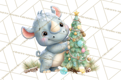 Winter Safari Baby Animals Clipart PNG Cute Holiday Clip Art Product Image 2