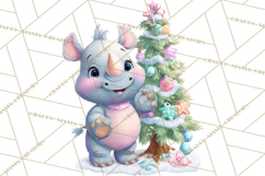 Winter Safari Baby Animals Clipart PNG Cute Holiday Clip Art Product Image 3