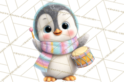Winter Safari Baby Animals Clipart PNG Cute Holiday Clip Art Product Image 5