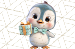 Winter Safari Baby Animals Clipart PNG Cute Holiday Clip Art Product Image 2