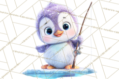 Winter Safari Baby Animals Clipart PNG Cute Holiday Clip Art Product Image 4