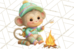 Winter Safari Baby Animals Clipart PNG Cute Holiday Clip Art Product Image 2