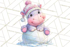 Winter Safari Baby Animals Clipart PNG Cute Holiday Clip Art Product Image 3