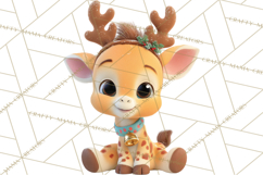 Winter Safari Baby Animals Clipart PNG Cute Holiday Clip Art Product Image 4