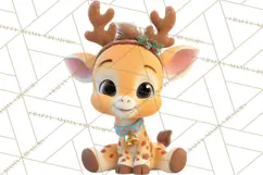 Winter Safari Baby Animals Clipart PNG Cute Holiday Clip Art Product Image 4