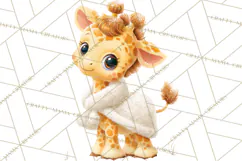 Winter Safari Baby Animals Clipart PNG Cute Holiday Clip Art Product Image 5