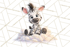 Winter Safari Baby Animals Clipart PNG Cute Holiday Clip Art Product Image 3