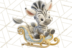 Winter Safari Baby Animals Clipart PNG Cute Holiday Clip Art Product Image 4