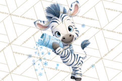 Winter Safari Baby Animals Clipart PNG Cute Holiday Clip Art Product Image 2